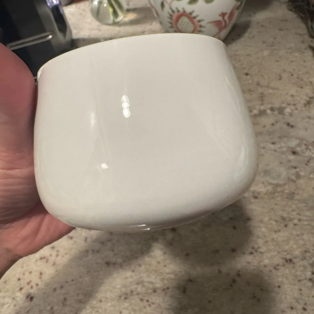 Crate&Barrel Classic White Ceramic Bowl/mug